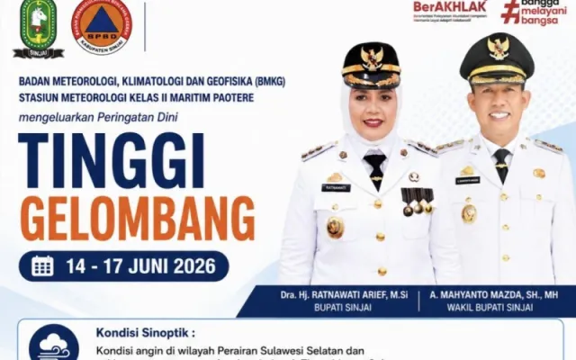 BMKG Keluarkan Peringatan Dini, Bupati Sinjai Minta Nelayan dan Warga Pesisir Waspada