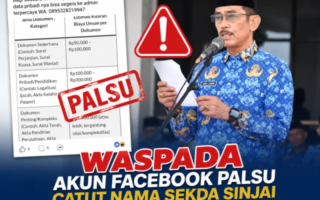 Waspada Modus Penipuan! Nama Sekda Sinjai Kembali Dicatut OTK di Medsos