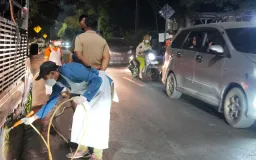 Antisipasi Flu Burung Meluas, Kendaraan Pengangkut Unggas di Sinjai Disemprot Disinfektan