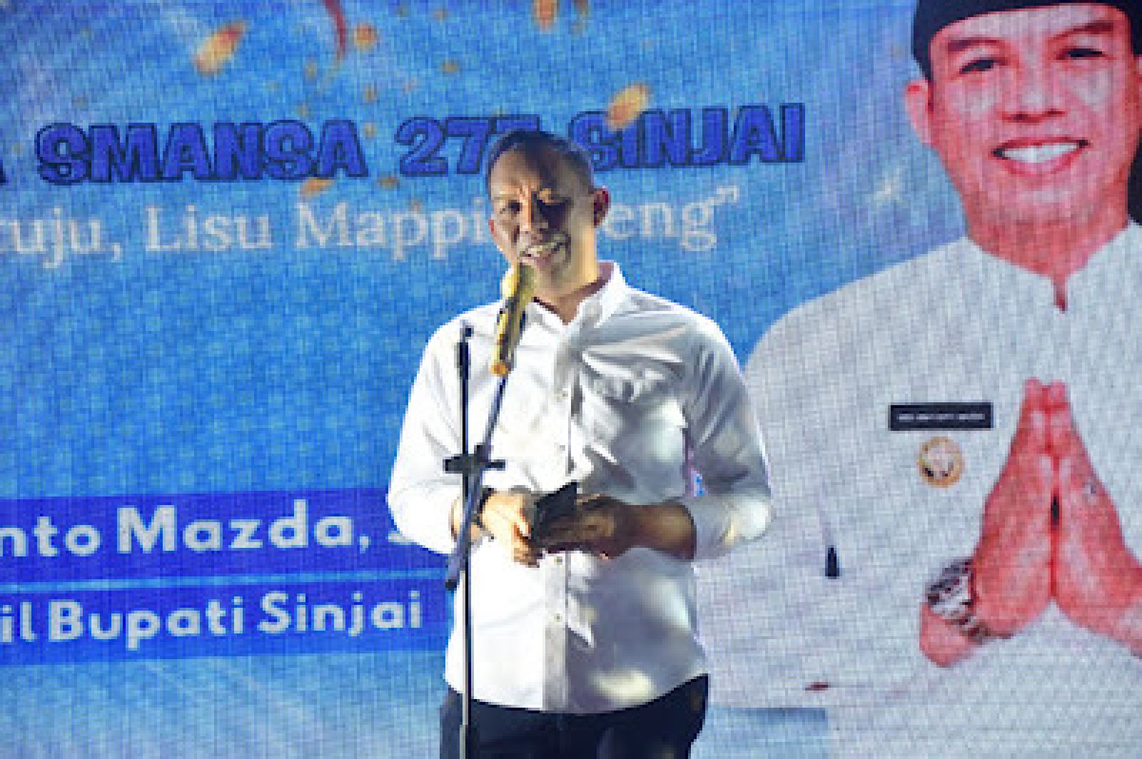 Wabup Sinjai Hadiri Malam Puncak Reuni Akbar dan Peresmian Panggung Alumni SMANSA 277 Sinjai