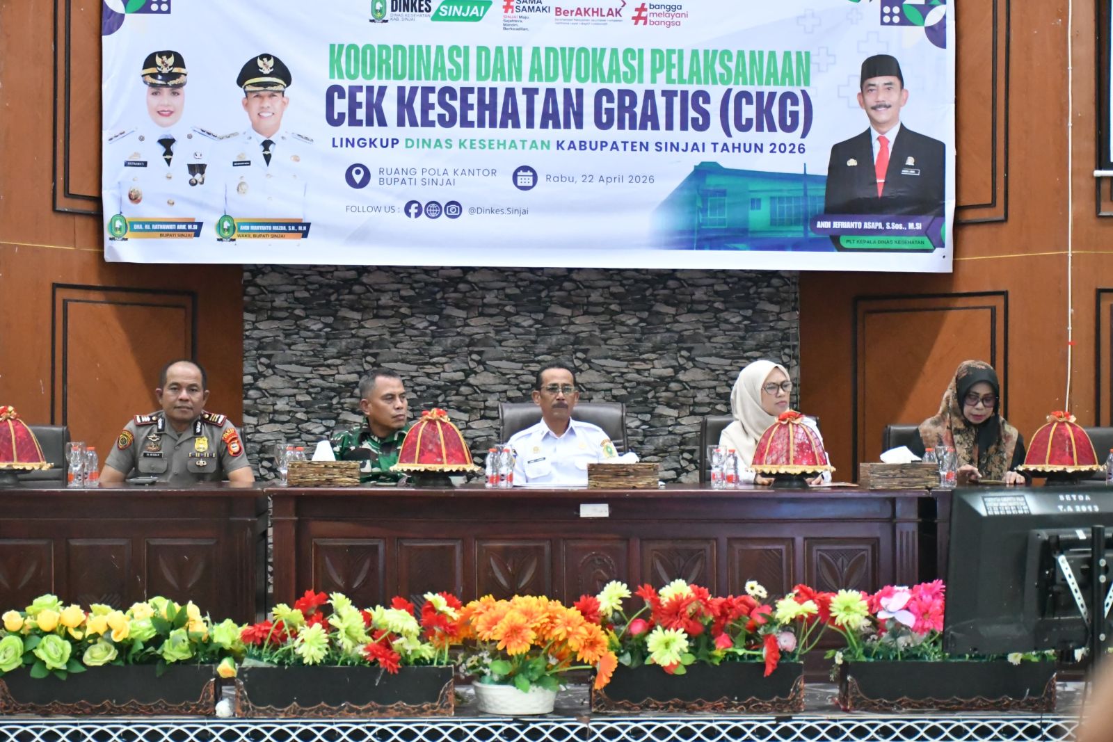 Dukung Program Asta Cita, Sekda Sinjai Pimpin Rapat Advokasi Cek Kesehatan Gratis