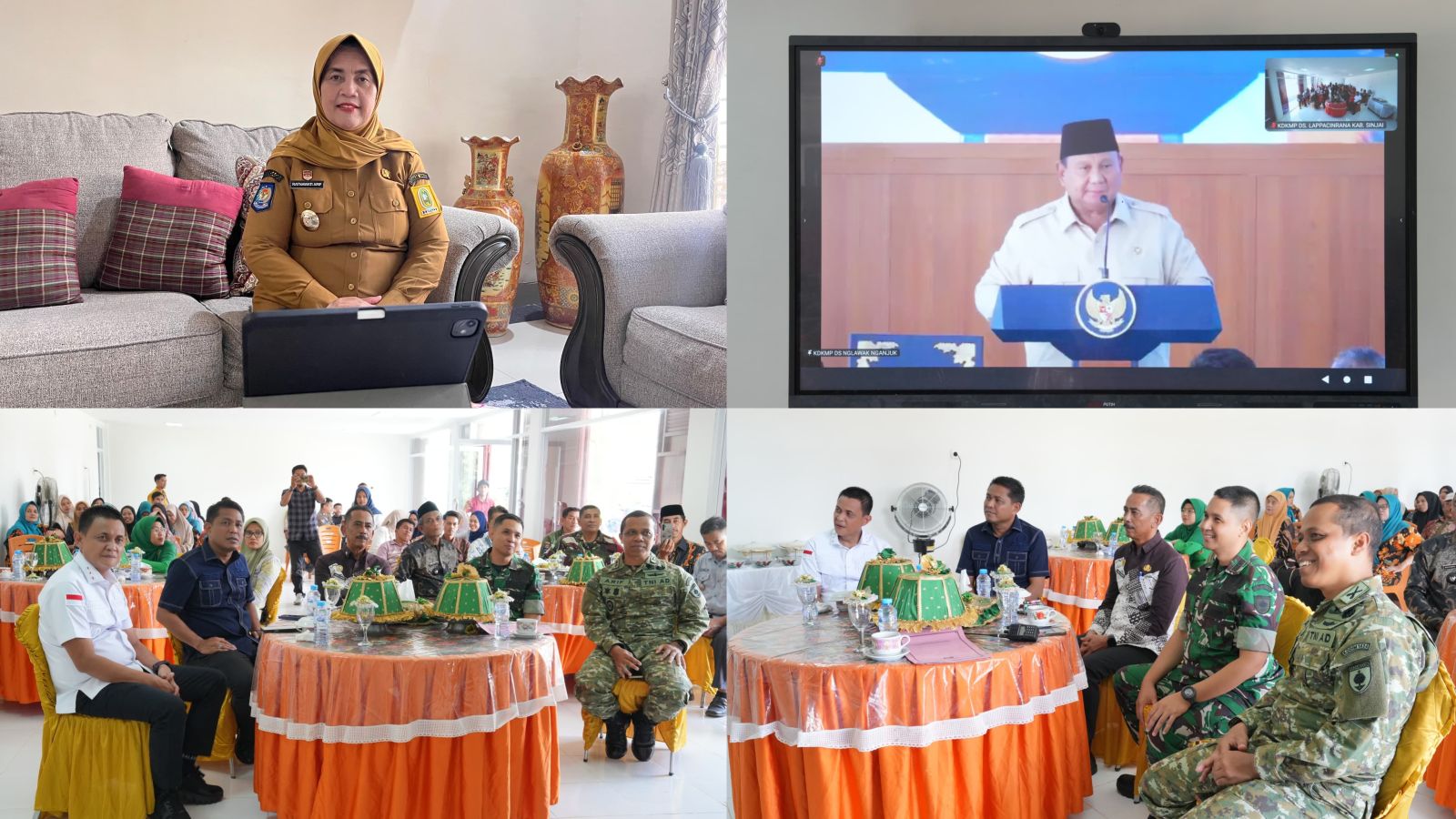 Bupati dan Sekda Sinjai Ikuti Peresmian 1.061 Koperasi Merah Putih Secara Nasional