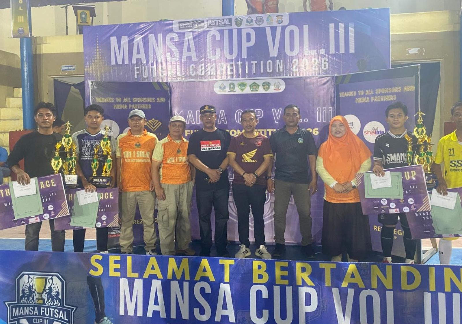 Kadispora Sinjai Resmi Tutup Turnamen MANSA Futsal Cup III se-Sulselbar 2026