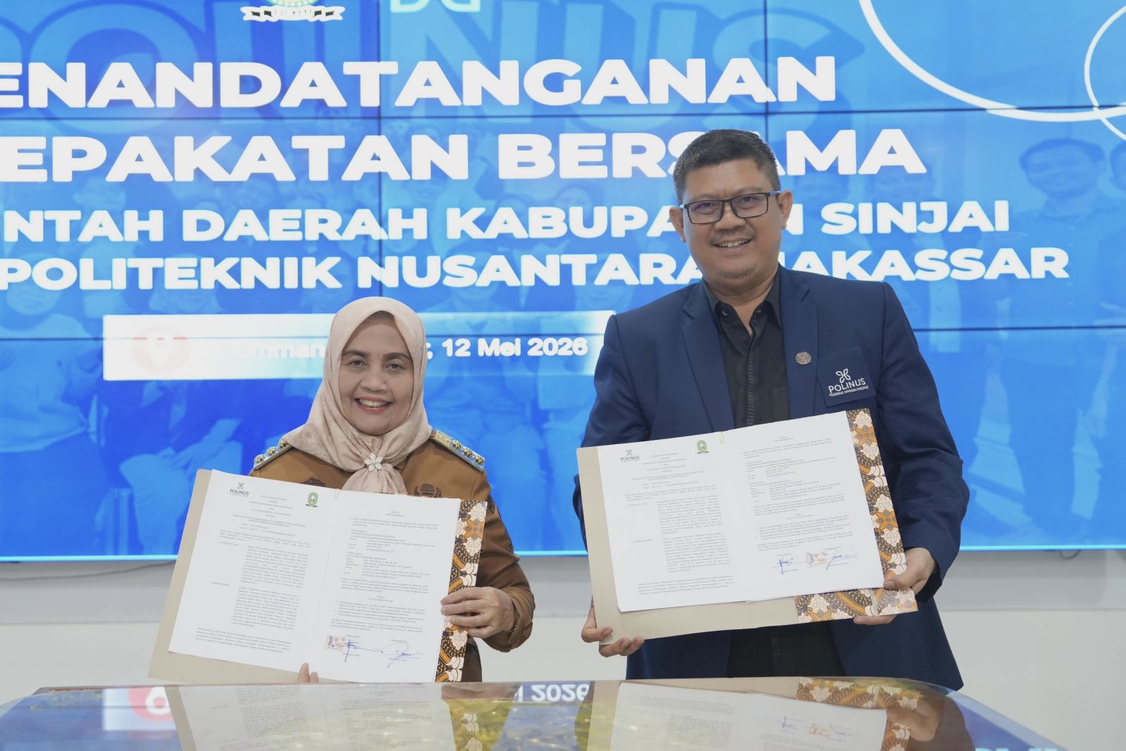 Bupati Ratnawati Teken MoU Pengembangan SDM dan Teknologi Bersama Polinus Makassar