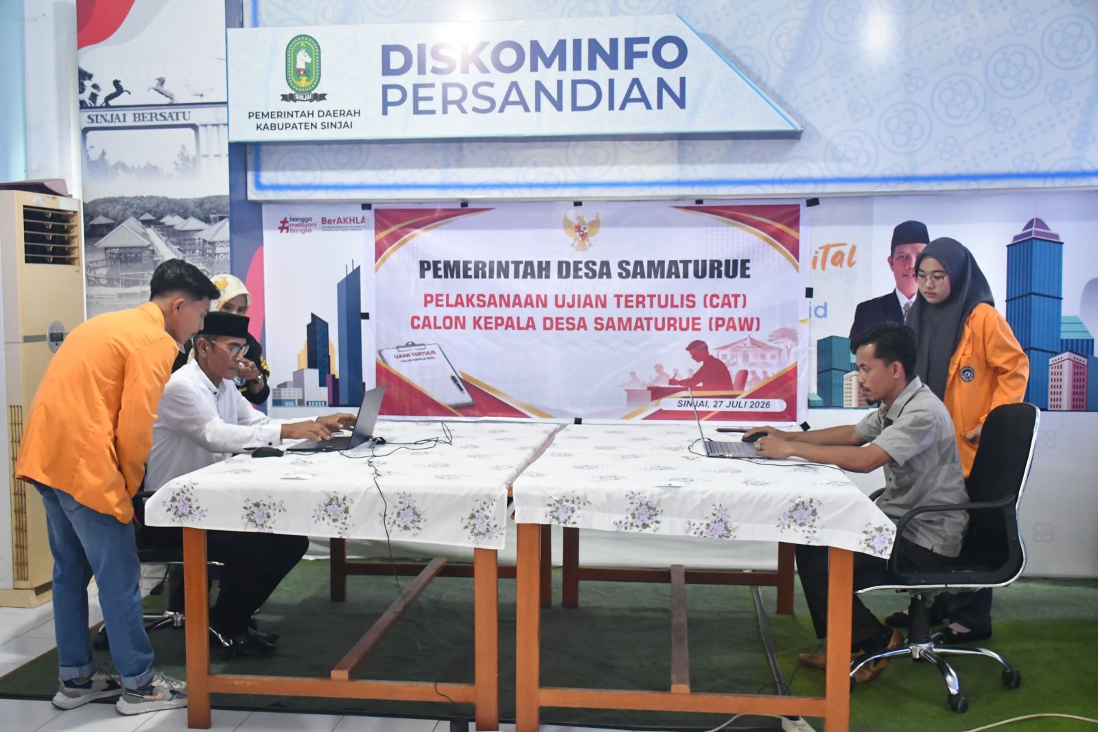 Pastikan Tahapan Pilkades Berjalan Sesuai Regulasi, Pemkab Sinjai Gelar Ujian CAT Bakal Calon Kades Samaturue