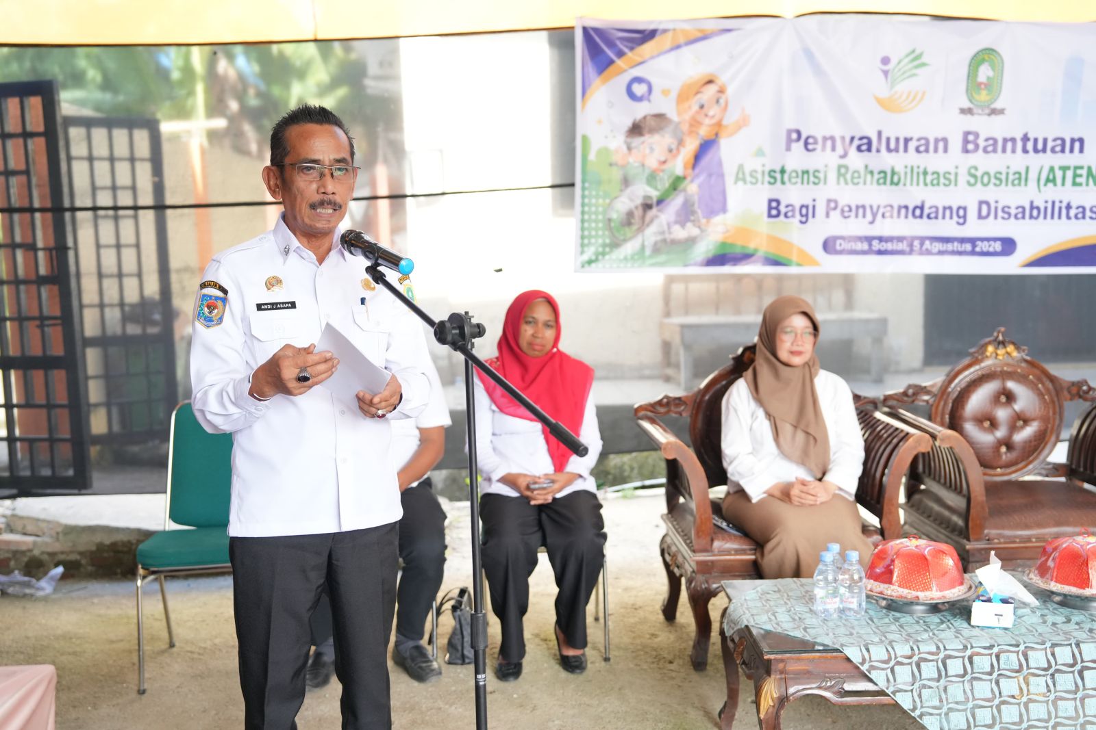 Sekda Sinjai Hadiri Penyerahan Bantuan ATENSI Kemensos RI bagi 36 Penyandang Disabilitas
