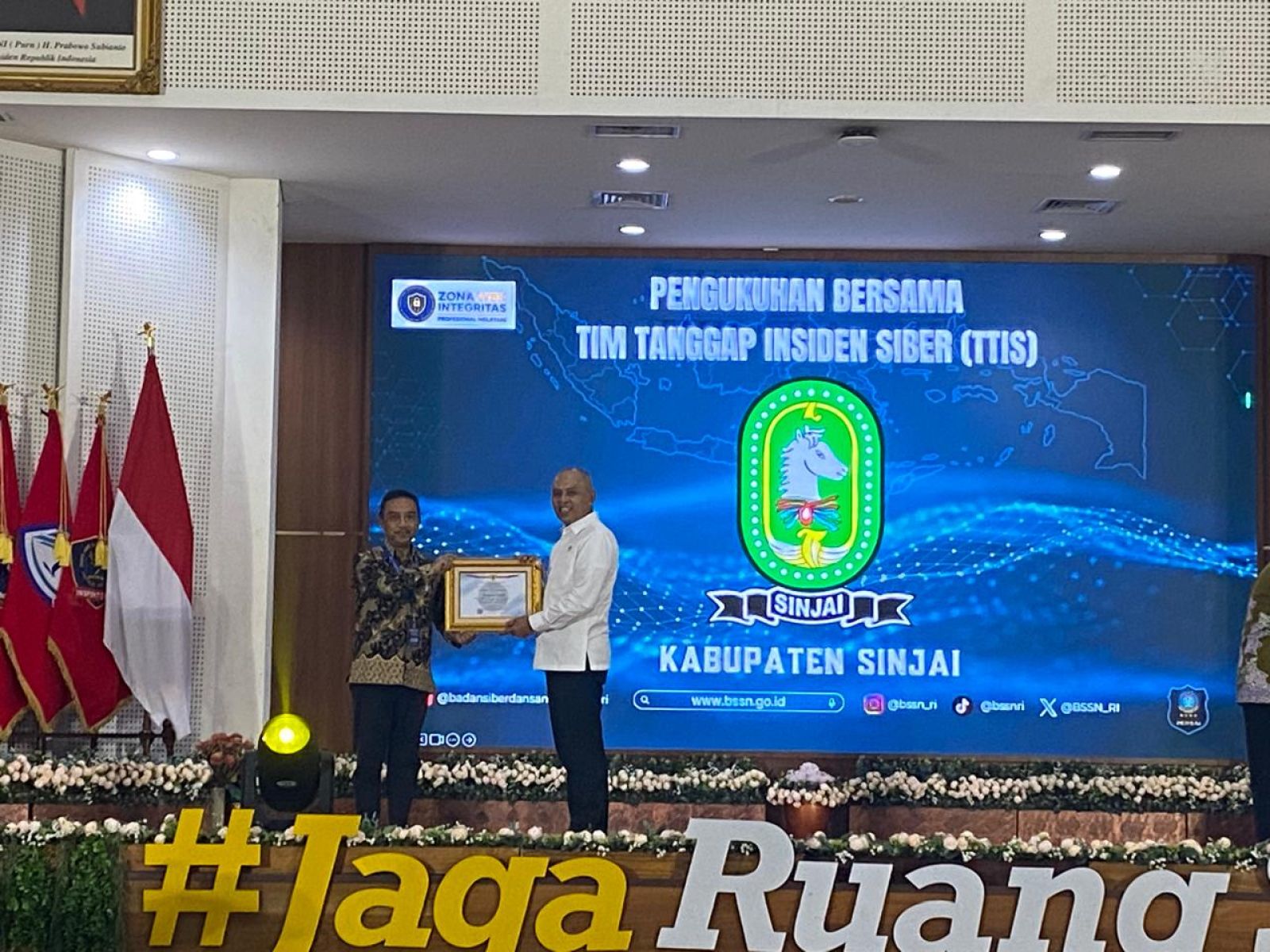 TTIS SinjaiKab Dikukuhkan BSSN, Pemkab Sinjai Perkuat Kesiapan Hadapi Insiden Siber