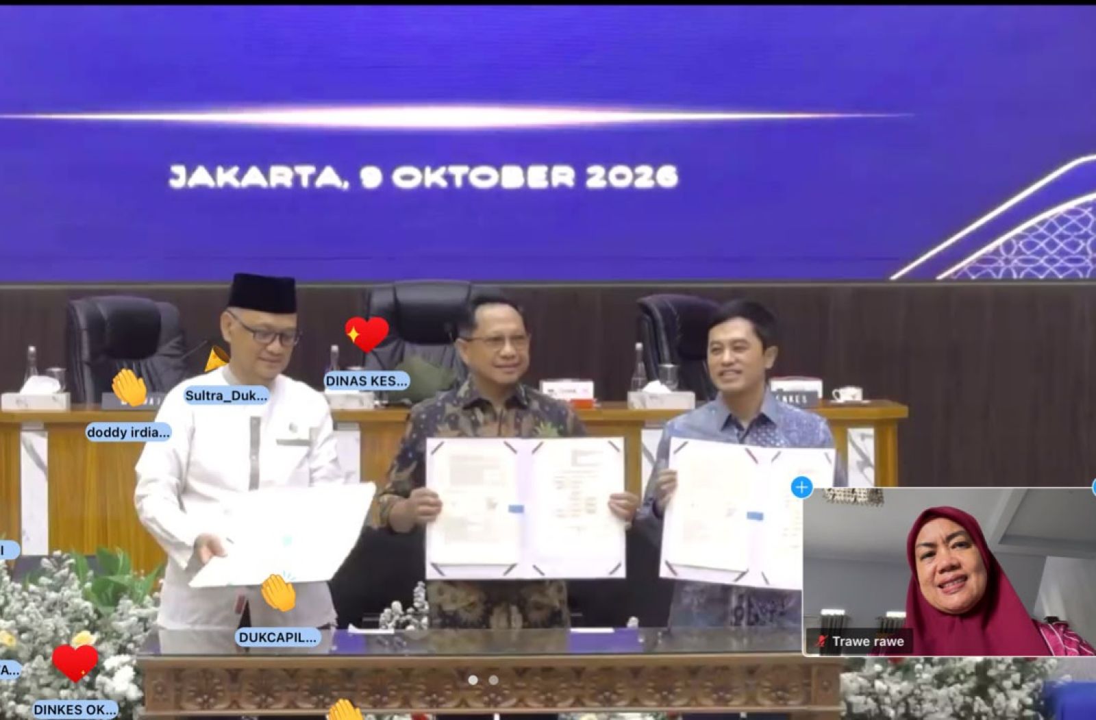 Pemkab Sinjai Ikuti Penandatanganan Surat Edaran Bersama Tiga Menteri tentang Penyelenggaraan Haji