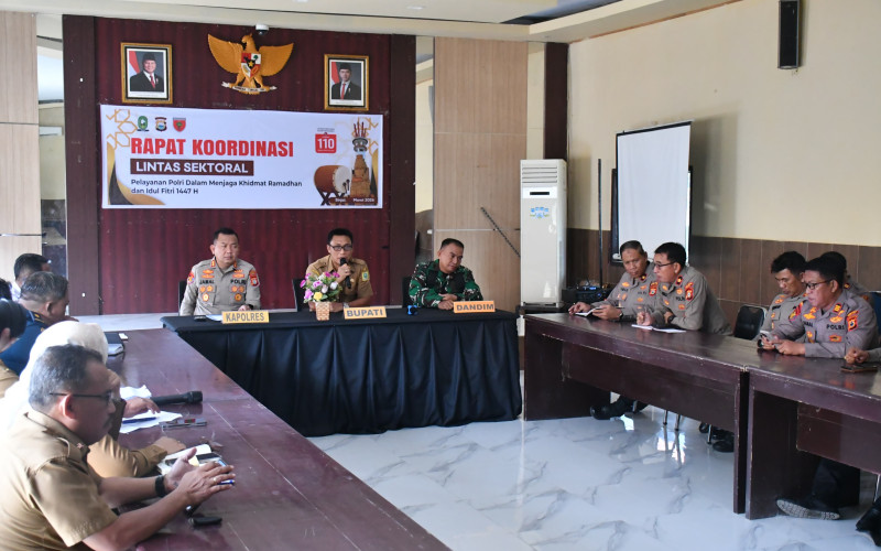 Matangkan Pengamanan Idulfitri 1447 H, Polres Sinjai Gelar Rakor Lintas Sektoral