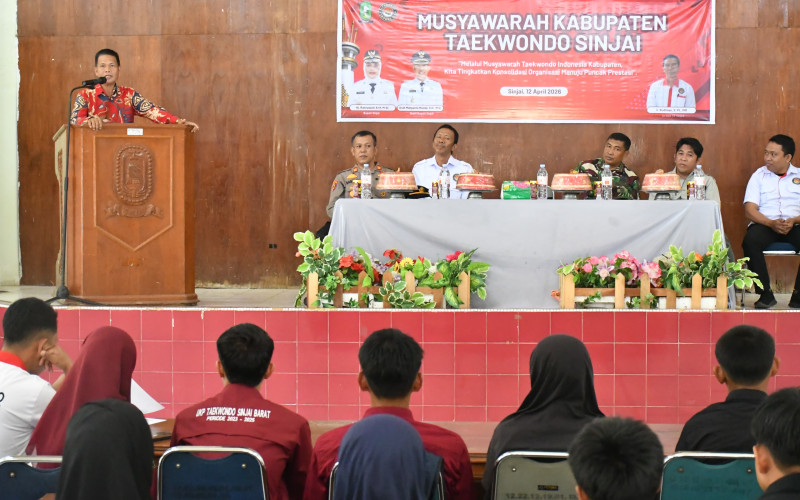 Wakili Bupati, Kepala Diskominfo Buka Muskab Taekwondo, Harap Kepengurusan Baru Semakin Solid