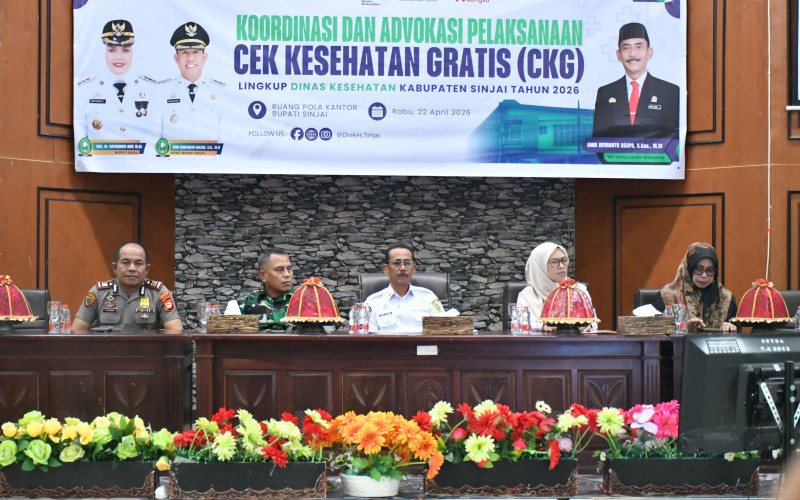 Dukung Program Asta Cita, Sekda Sinjai Pimpin Rapat Advokasi Cek Kesehatan Gratis
