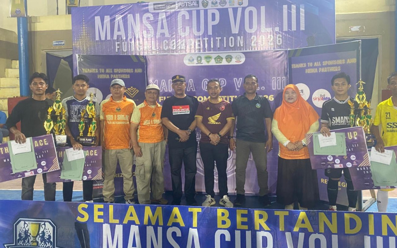 Kadispora Sinjai Resmi Tutup Turnamen MANSA Futsal Cup III se-Sulselbar 2026