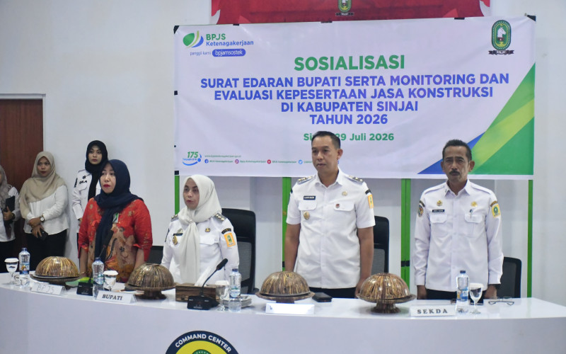 Perkuat Perlindungan Pekerja Konstruksi, Bupati Sinjai Buka Sosialisasi Surat Edaran Kepesertaan BPJS Ketenagakerjaan
