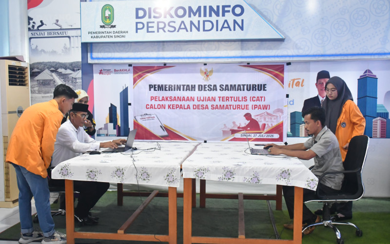 Pastikan Tahapan Pilkades Berjalan Sesuai Regulasi, Pemkab Sinjai Gelar Ujian CAT Bakal Calon Kades Samaturue