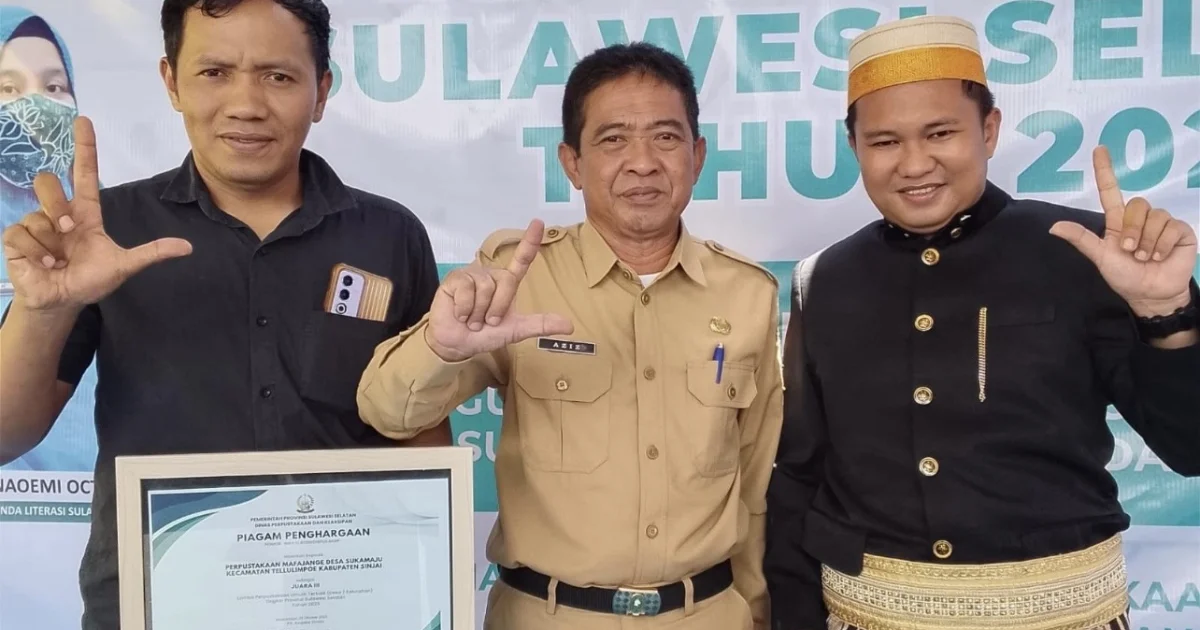 Perpustakaan "Mafajange" Desa Sukamaju Raih Juara III Tingkat Provinsi Sulsel 