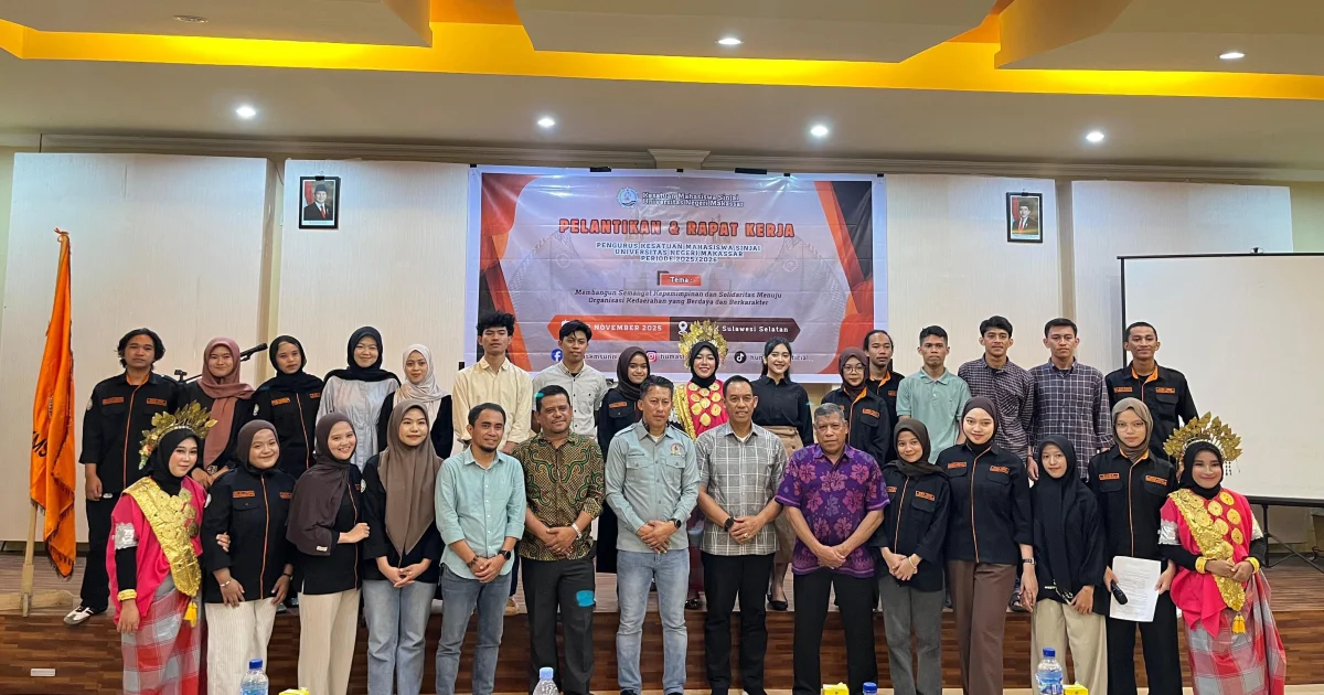 KMS UNM Gelar Pelantikan dan Raker, Wabup Sinjai Tekankan Sinergi Mahasiswa dan Pemerintah