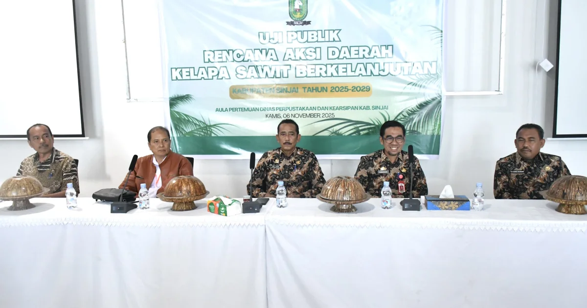 Dukung Pembangunan Kelapa Sawit Berkelanjutan, Sekda Sinjai Buka Uji Publik RAD-KSB 2025-2029