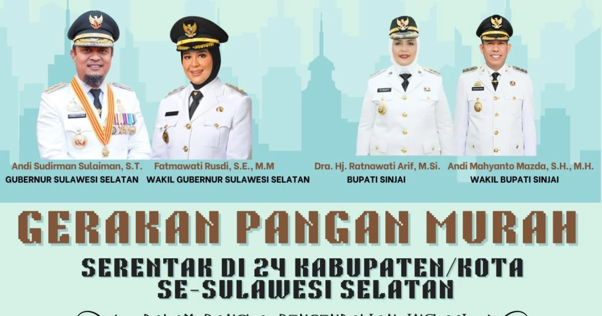 Gerakan Pangan Murah Bakal Digelar Besok, Pemkab Sinjai Siapkan Sembako Harga Terjangkau